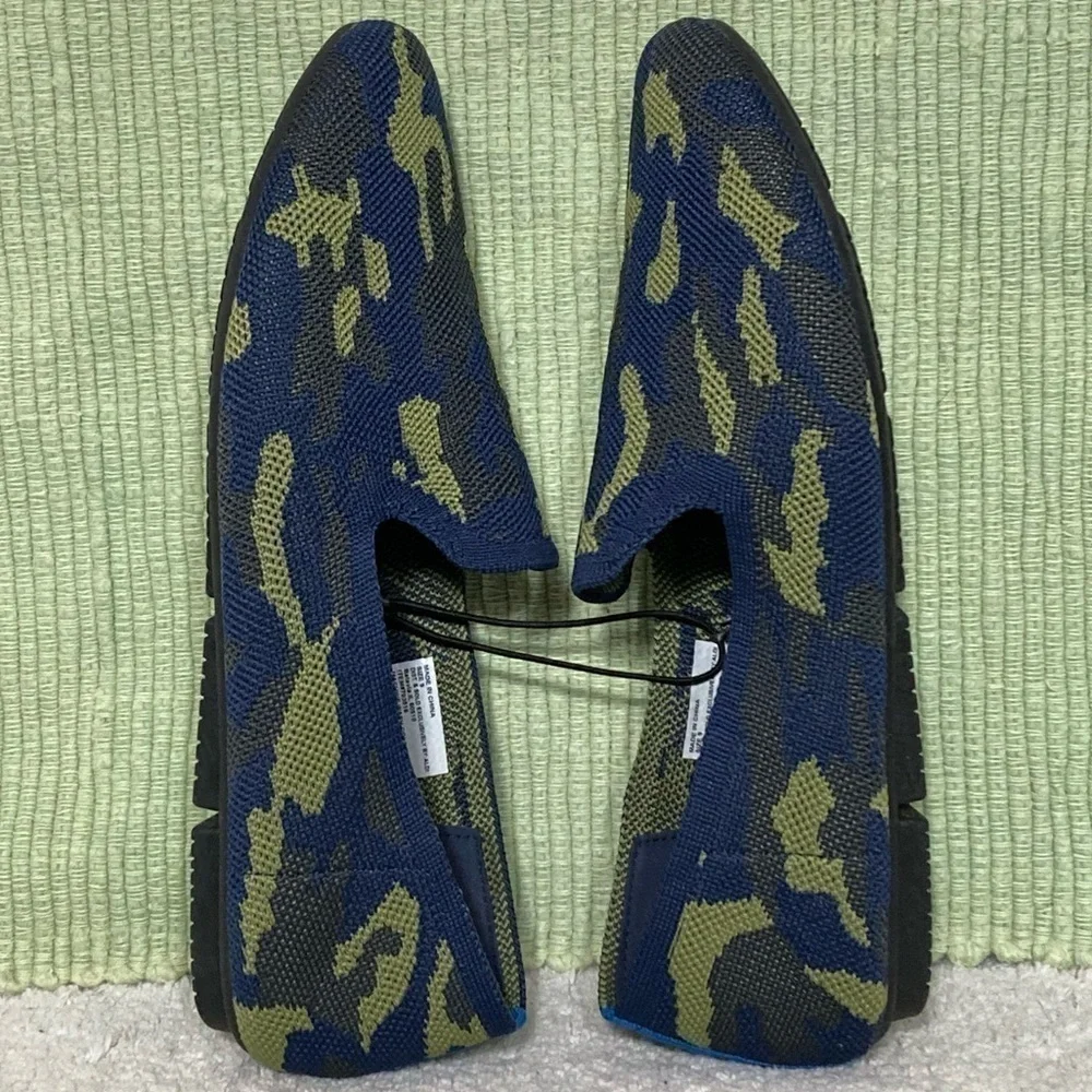 Serra Womens Green/Blue RoundToe Slip On Casual Washable Shoes SZ US 9 NWOT